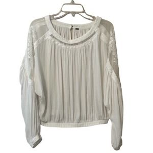Free People Sweater Long Sleeve Puffy Sleeves Size Small